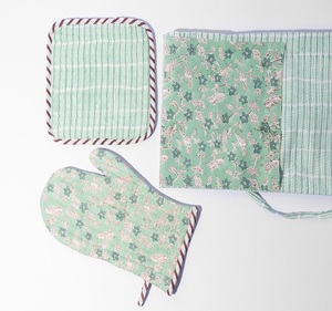Top Selling New Cotton Baking Set with <b>Apron</b> Gloves and Pot Holder <b>Kitchen</b> <b>Apron</b> Adjustable Custom for Wholesale Price - Product Image 4