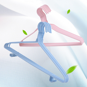 Venta al por mayor de perchas de ropa para adultos de doble uso diseño de plástico sumergido para uso en seco y húmedo para estantes y rieles de ropa - Product Image 5