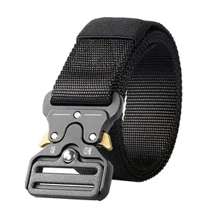 Cintura tattica da uomo in vita resistente con cinturino in Nylon di sicurezza da 1.5 "con fibbia in metallo a sgancio rapido