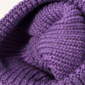 Bonnet sans bord en laine tricoté épais et chaud pour homme et femme, style coréen monochrome, collection automne-hiver - Product Image 3