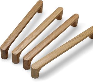 Tiradores de Madera para Armarios, Tiradores de Madera Maciza para Muebles, Tiradores para Puertas de Armarios de Cocina - Product Image 6