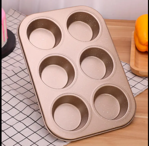 <span class=keywords><strong>Stampo</strong></span> per Cupcake rotondo a 6 fori <span class=keywords><strong>stampo</strong></span> per <span class=keywords><strong>Muffin</strong></span> in teglia da forno teglia per <span class=keywords><strong>Muffin</strong></span> antiaderente teglia da forno nera in acciaio inossidabile - Product Image 4