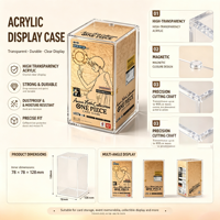 Étui de présentation en acrylique transparent personnalisé XC, écologique, avec protection UV, pour cartes TCG EB-02, boîte de booster 25e anniversaire