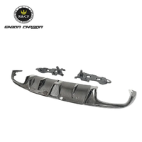 Diffuseur arrière en fibre de carbone style W205 avec embouts d'échappement en mesh pour Mercedes Benz AMG W205 C63 Coupé