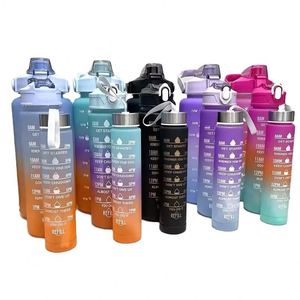 WSY462 Promotional Corporate Activity Business Gift Custom Logo Printed 500/1000/2000ml Sports <b>Plastic</b> Water Bottle for Gym - Product Image 1