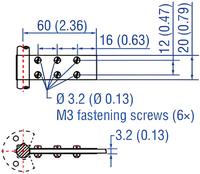 Aksesoris MTS 561481, Klip Pengikat Batang Kuningan Non-Magnetik, Bagian Pembatas Batang Sensor Seri-E