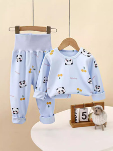 Nuovo Set di Pantaloni Autunnali a Vita Alta per Bambini, <span class=keywords><strong>Pigiami</strong></span> per Ragazzi e Ragazze, Abbigliamento Tinto in Capo con Stampa a Maniche Lunghe per Casa - Product Image 3