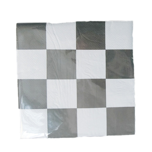 Anyou màu đen và trắng rô cờ Khăn ăn đua xe chủ đề cấp thực phẩm in Khăn ăn công thức 1 xe bên disposables nhà - Product Image 2