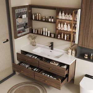 Nuevo Mueble de Baño Inteligente de Estilo Medieval con Lavabo Integrado de Cerámica - Product Image 3