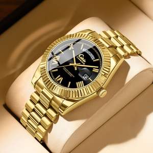 高品質ステンレス製クラシックブリンブリンプライベートラベルOEMカスタムロゴ高級腕時計クォーツファッションウォッチメンズ - Product Image 2