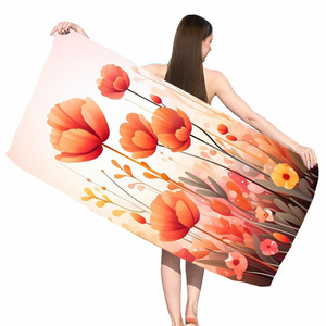 Toalla <span class=keywords><strong>de</strong></span> <span class=keywords><strong>playa</strong></span> <span class=keywords><strong>de</strong></span> microfibra grande con estampado floral y protección solar <span class=keywords><strong>para</strong></span> vacaciones en la <span class=keywords><strong>playa</strong></span>, uso transfronterizo, no atrae la atención. - Product Image 3