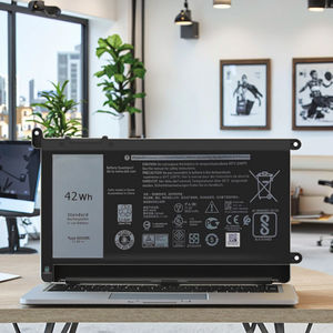 11.4V 42Wh nouvelle batterie d'ordinateur portable d'origine WDXOR pour marque <span class=keywords><strong>13</strong></span> 7368 14-7460 15 7560 WDX0R 3CRH3 T2JX4 - Product Image 1