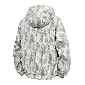 Chaqueta de talla grande personalizada con logo, estilo Hong Kong, para hombre, con capucha, teñido degradado, holgada, estilo informal, nueva colección primavera-otoño 2025 - Product Image 4