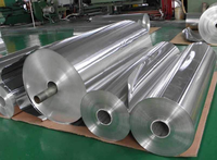 Rouleau de feuille d'aluminium souple enduite 8011 3004 8021 3005 couleur argent, qualité alimentaire, imprimé pour matériau isolant