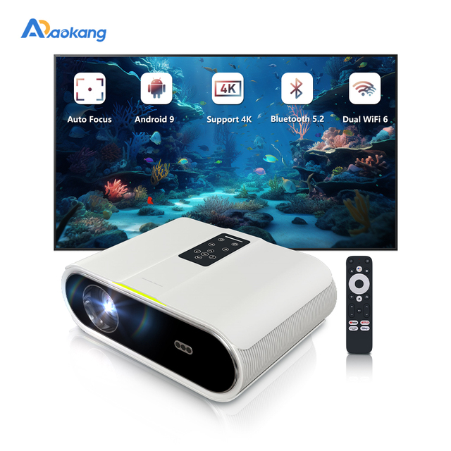 X1 Android Video Projectors 4K 5G WiFi BT5.0 2+32G 1000 Lumens Auto Focus Keystone Full HD Home Theater Projector