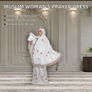 Women Muslim <b>Abaya</b> Prayer Dress Embroidered Telekung Hijab Robe Custom OEM ODM - Product Image 2