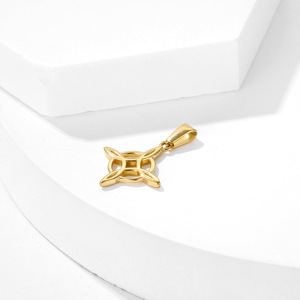 Liontin perhiasan agama hadiah Hari Valentine 18K liontin terisi emas antik Salib Celtic jimat liontin simpul Irlandia Pria Wanita - Product Image 6