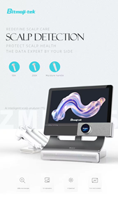 Professional T5 AI Intelligent Scalp Analyzer AI Intelligent <b>Digital</b> Skin Hair Scalp Analysis HD <b>Microscope</b> Hair Analysis Device - Product Image 4