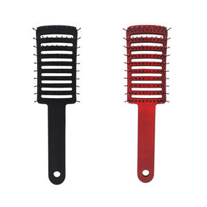 Massage du cuir chevelu de haute qualité grand peigne incurvé Flexible antistatique <span class=keywords><strong>labyrinthe</strong></span> démêler brosse à cheveux ventilée pour les <span class=keywords><strong>femmes</strong></span> - Product Image 2