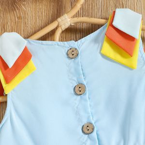 ชุดเดรสเด็กผู้หญิงสไตล์ยุโรปและอเมริกาสำหรับฤดูร้อน ลายปักพิมพ์สดใส ขายส่ง - Product Image 4