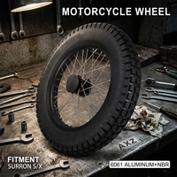 Neumáticos de motocicleta todoterreno AXZ WS124 de 17 y 14 pulgadas, llanta de hierro de alta resistencia, núcleo de tambor negro SDG de 15 mm, nuevo estado, juego completo, 1 año de garantía