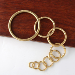 Anneau en laiton massif sans soudure de 20-155 mm, boucle de connexion pour sac, accessoires de quincaillerie pour meubles, poignée ronde en forme d'anneau en O - Product Image 6
