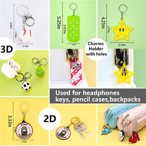 Bán buôn Nhà cung cấp một mảnh cao su Christian Tôn Giáo may mắn Logo quyến rũ Keychain vòng tùy chỉnh phim hoạt hình móc khóa với số lượng lớn cho túi - Product Image 4