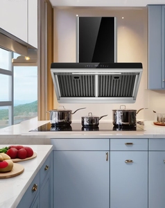 Campana Extractora de Cocina de 90cm, Montada en la Pared, <span class=keywords><strong>con</strong></span> Control Táctil y por Gestos, en Forma de L - Product Image 4