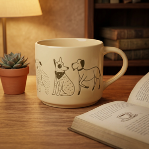 Nouvelles tasses en céramique de porcelaine au design original, peintes à la main, motif chat et chien, cadeau créatif, compatibles micro-ondes et lave-vaisselle, pour le camping - Product Image 3