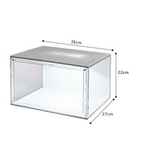 Boîte de rangement pour chaussures avec écran LED, transparente, empilable, organiseur de baskets, pour jouets, figurines, objets de collection, rangement pour salle de jeux, placard