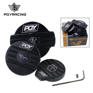 ฝาปิดน้ำมันเครื่องรถยนต์ Poy Performance ฝาปิดหม้อน้ำสีดำอะลูมิเนียม สำหรับรถยนต์ Vw Golf 6 Gti R Mk6 Scirocco - Product Image 5