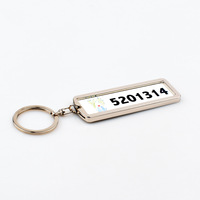 Porte-clés personnalisé en métal avec sublimation de plaque d'immatriculation, imprimable des deux côtés