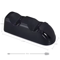 Station de charge double USB TP4-889 pour manettes sans fil PS4 avec support et alimentation, et lumière LED