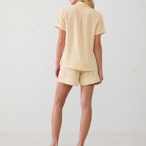 Set Estivo da <span class=keywords><strong>Donna</strong></span> in Misto Lino, <span class=keywords><strong>Camicia</strong></span> <span class=keywords><strong>e</strong></span> <span class=keywords><strong>Pantaloncini</strong></span>, <span class=keywords><strong>Completo</strong></span> Casual per Vacanze OEM - Product Image 2