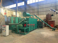 Four de carbonisation continu rotatif Mingyang Square pour biochar, sciure de bois et balles de riz, 500-600 kg/h, sans fumée, en acier inoxydable