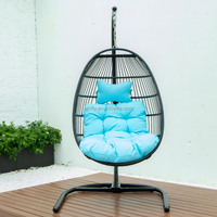 Chaises à bascule suspendue pour Patio, en forme d'œuf, corde, offre spéciale