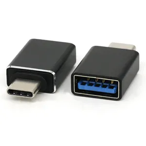 Hızlı şarj USB 3.0 A tipi dişi USB C tipi erkek OTG adaptör, L = 28mm