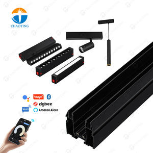 Nouveau Design d'intérieur 220V Smart Tuya Wifi 25Mm 2 fils projecteur linéaire lampe à large faisceau Led magnétique Rail lumière pour plafond extensible - Product Image 1