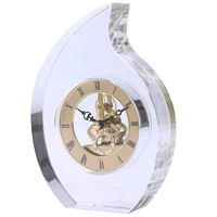 Horloge modèle de bâtiment 3D gravée sur mesure, durable, de la marque JY Crystal Crafts, avec boîte cadeau, pour les cadeaux d'anniversaire d'entreprise