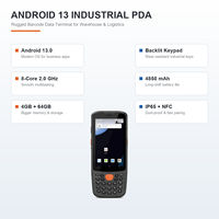 Terminal de données portable industriel Android 13 robuste avec lecteur de codes-barres, écran 4 pouces, clavier, technologie NFC, pour l'inventaire d'entrepôt et la gestion MES, 4 Go