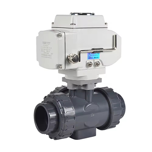 COVNA DN40 Válvula de 3 Vías de 1.5 Pulgadas con Puerto en L, 24V, PVC, Plástico, True Ball - Product Image 5