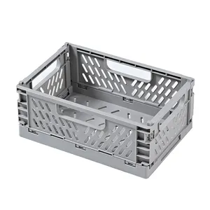 GREENSIDE Wholesale Portable Storage Folding Organizer Plastic Storage Basket