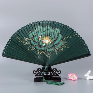 Fatingna <span class=keywords><strong>พัด</strong></span>ลมพับได้สไตล์ญี่ปุ่นไม้ไผ่สไตล์โบราณ<span class=keywords><strong>พัด</strong></span>ผ้ามือถือสำหรับงานแต่งงานตกแต่งด้วยพู่ - Product Image 3