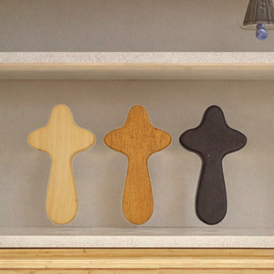 ที่ตั้งกระเป๋าแบบยังไม่เสร็จ6ซม. ขนาดเล็กของขวัญศาสนาคริสเตียนของตกแต่งมือไม้มะม่วง - Product Image 3