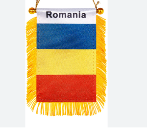 Drapeau de Macédoine du Nord drapeau suspendu petit Mini drapeaux de <span class=keywords><strong>voiture</strong></span> bannières rétroviseur décoration avec ventouse bannière à franges dorées - Product Image 6