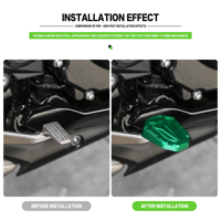 GDREYE – Accessoires de moto : Levier de frein arrière élargi et allongé pour Kawasaki Z900/Z650/Z400/Z1000