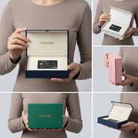 Boîte d'emballage magnétique personnalisée pour cartes VIP, boîte rigide en forme de livre pour cartes-cadeaux d'entreprise avec insert en EVA