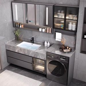 Nuovo Set <span class=keywords><strong>Moderno</strong></span> <span class=keywords><strong>per</strong></span> Hotel: Mobile Bagno Impermeabile con <span class=keywords><strong>Specchio</strong></span> Intelligente, Lavabo e Armadietti da Parete - Product Image 2