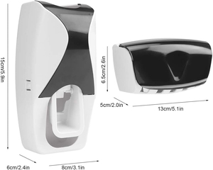 Venta al por Mayor de Juego de 2 Accesorios de Baño, Soporte de Pared y Dispensador Automático de Pasta de Dientes, Venta al por Mayor de Fábrica - Product Image 2