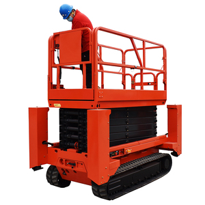 Tinggi angkat Tiongkok 12 m 14 m gunting mandiri hidrolik stasioner Lift Crawler terlacak angkat gunting kasar - Product Image 1